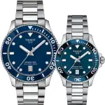 【TISSOT 天梭】SEASTAR 1000 海洋之星300米潛水錶 對錶 開學(T1204101104100+T1202101104100)