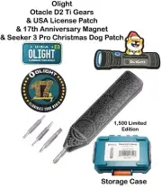 Olight Otacle D2 Ti Gears Multi-Bit Driver & Patch/Magnet Bundle, Fidget Slider