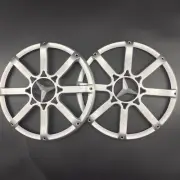 2- 10" ABS Car Audio DJ PA Speaker Cover Sub Woofer Subwoofer Grill Silver Gray
