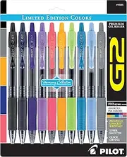 PILOT G2 Limited Edition Harmony Ink Collection Retractable Gel Pens, 0.7mm Fine Point, Assorted Ink, 10-Pack