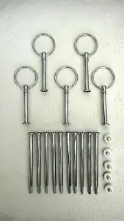 Cake Stand Fittings 5 x 3 Tier Silver Round Handle Centre Rods Tidbit Hardware