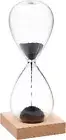 Magnetic Hourglass Sand Timer 1 Minute: Large Sand Clock with Black Magnet Iron