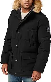 [Tommy Hilfiger] Big & Tall Arctic Cloth Full Length Quilted Snorkel Parka