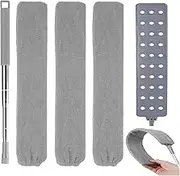 Retractable Gap Dust Cleaner, Flexible Dust Brush with Extension Pole, Multifunction Retractable Microfiber Dust Brush Gap Mop for Home Bedroom Kitchen (Gray A)