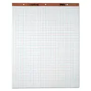 TOPS Easel Pads, Quadrille Rule (1 sq/in), 50 White 27 x 34 Sheets, 4/Carton