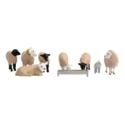 Bachmann Scenecraft 36-083 Sheep (8) OO Scale 1:76 Painted & Ready To Place