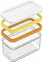 Butter Slicer Cutter,Cheese Box,Butter Slicer Cutter Stainless Steel,Butter Container with 304 Stainless Steel Tweezer for Fridge Storage