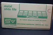 Smith-Victor 35mm Metal Slide Storage Case Container File Box Blue Gray White
