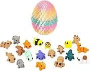 30PCS 3D Printed Animals Set, 1.96in/10cm Fidget Toys, Cute Articulated Flexible Animal Figurines, Exquisite Cute Pocket Pets Toy, for Desk Decoration, Favors, Easter Eggs 5x5x10cm