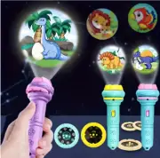 32-Pattern Kids Projector Torch – Animal & Dino Flashlight Toy