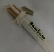 NEW Bambaw Natural Bamboo Reusable Straws 12 pack Zero Waste