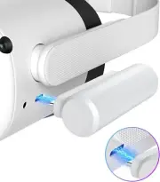 White Battery Pack Compatible with Meta Quest 3/2/Pro Accessories, Fast Charge