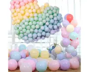 Pastel Colorful Latex Party Balloons，100 Pack 10 Inches Macaron Assorted Rainbow Balloons for Birthday Baby Shower Party Decoration$Pastel Balloons
