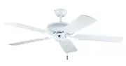 Ceiling Fan with Pull Switch Slim Eagle 103 CM White Ventilator Without Light