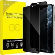 JETech Privacy Full Coverage Screen Protector for iPhone 11 Pro Max/XS Max 6.5-Inch, Anti-Spy Tempered Glass Film, Edge to Edge Protection Case-Friendly, 2-Pack
