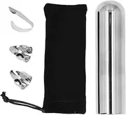 Stainless Steel Guitar Slide Tone Bar, Ergonomic Design for Easy Sliding, with Thumb and Finger Picks, Ideal for Lap Steel Hawaiian Electric Guitars