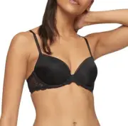 Calvin Klein Women’s Seductive Comfort Lace Lift Demi Bra QF1444 - Black- 34C