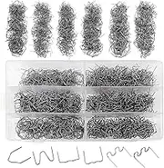 1200 Plastic Welder Staples, 6 Types Hot Staples Wave Hot Staples Welding Supplies for Repair All Car Bumpers, Architectural Modelling and Plastic Craft