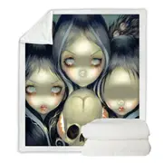 Dark Art Senseless Prophecy Missing a Key Sense Throw Blanket