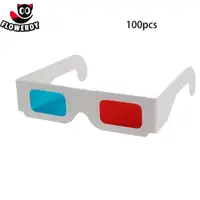 在飛比找蝦皮購物優惠-♖100pcs紙框3D眼鏡 3D立體眼鏡 紅藍3D眼鏡 看電