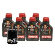 6L Motul 8100 X-CLEAN EFE 5W30 Wix XP Filter Motor Oil Change Kit API SN (for: Honda)