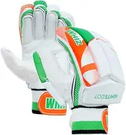 Whitedot Whiz Leather Cricket Batting Gloves, Multicolor