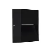 Zeke Square Exterior Wall Light 4W Black Aluminium 5000K - 19529