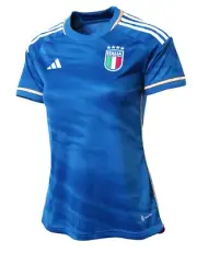 Adidas Women Italia Home T-Shirts Run Blue Athletic Italy Tee FIGC Jersey HT1613