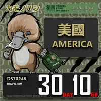 在飛比找momo購物網優惠-【鴨嘴獸 旅遊網卡】Travel Sim 美加 30天10G