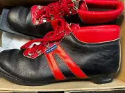* NOS Davos Summit Vtg Nordic Ski Boots Norm 75mm, 2215 Made in Italy, Size 8