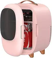 Mini Beauty Fridge- Portable Personal Cooler And Warmer Compact Refrigerator AC/DC For Food,Skincare,Breast Milk,Medications,8L (Color : Pink)