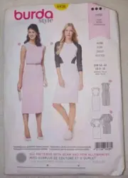 Burda Sewing Pattern 6438 Sheath Dress Fitted Color Block Size 8-18 Uncut