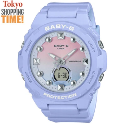 CASIO BABY-G BGA-320-2A1JF Blue Case Analog Digital World Time Women Watch NEW