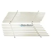WHITE VENETIAN BLIND AUTO SHADE FOR VOLKSWAGEN TRANSPORTER / KOMBI FIXED SIDE