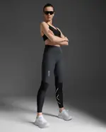 Light Speed React Hi-Rise Compression Tights, 2XU, XL, Black/White Reflective, Female