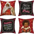 Sham Covers for Bed Pillows 4 Pack Christmas Throw Pillow Pillowcase Satin