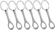 [JEWEDECO] 6pcs Portable Trolley Remover Pendant Keychains Metal Tokens for Shopping Carts Compact and Durable Trolley Accessories Elegant Keychain Design for Easy Use