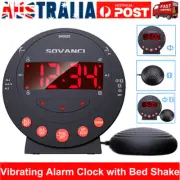 Dual Loud Alarm Clock with Vibrating Bed Shaker For Heavy Sleepers Deaf Shaker