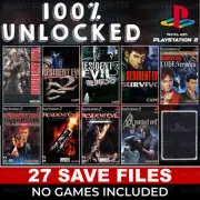RESIDENT EVIL 1 2 3 4 | MEMORY CARD SAVES | PSX PS2 Code Veronica Nemesis Cheats
