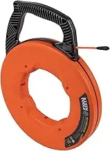 Klein Tools 56383 Non-Conductive 100-Foot Electrical Fish Tape, Multi-Groove Fiberglass Wire Puller with Nylon Tip, Optimized Housing and Handle