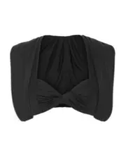 hooded top in shiny jersey FR36 black