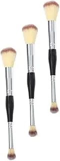 Healeved Pc Set Double Ended Makeup Brush for Women Blending Powder Foundation Soft Synthetic Fiber