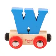 Bigjigs Rail Rail Name Letter W (Blue)