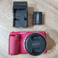在飛比找蝦皮購物優惠-二手女用很新-Sony NEX-F3桃紅色絕版限定色