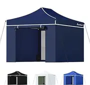 ALFORDSON Gazebo Marquee 3 x 4.5m with Wall Panels, Sand Bag and Pegs & Ropes, High Adjustable Pop-up Canopy Pavilion with Carry Bag, Camping Shelter Shade with Steel Frame for Wedding Party, White