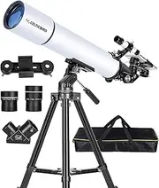[Celticbird] Telescope for Adults Astronomy & Beginners, Travel Telescopes for Adults High Powered, 80x800mm Refractor Telescope with AZ Mount, Carry Bag, Phone Mount