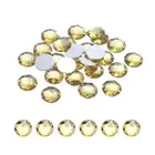 50Pcs Flat Back Round Rhinestones 14mm SS45 Light Brown Crystal Rhinestones