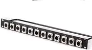 Rack Distribution Frame 8 12 16 SpeakOn Chassis Connector 1U Flight Box Installation for Professional Speaker Audio Cable Male Plug(1U-8 Way)