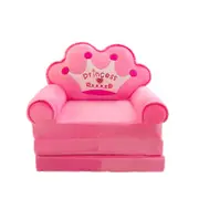 Catzon Cute Cartoon Kids for Toddler 2 in 1 Comfy Fold Out Couch Bed-Pink Crown