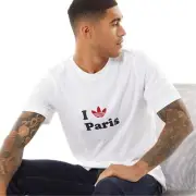 Adidas Men's Shirt I Love Paris Originals Trefoil tee City Series Retro 2020 M
